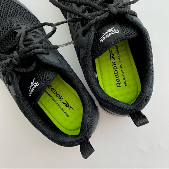 REEBOK WOMENS WORK SHOES SLIP AND OIL RESISTANT BLACK MEMORY TECH VEGAN - Picture 8 of 13